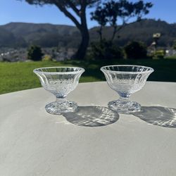 Vintage pair of glass compote