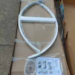 Shower door Chrome Axis 72-in H x 23-in  W Framed Curved Chrome Shower Door  
SHOWER BASE NOT INCLUD