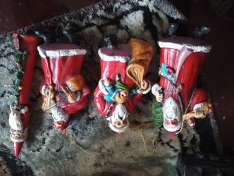 Vintage Santa Ornaments
