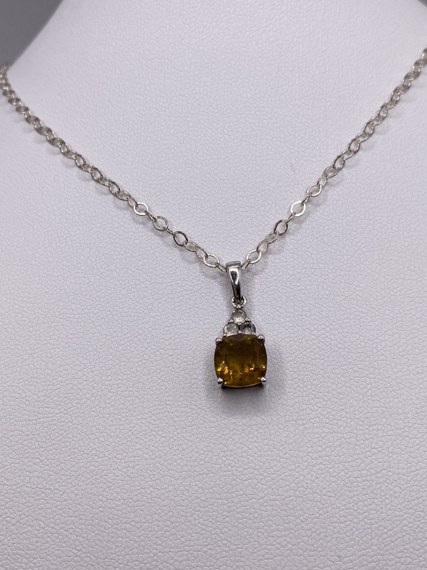 925 Citrine Necklace 