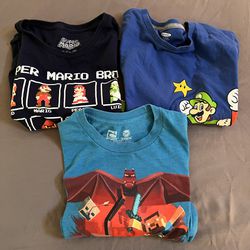 Mario And Minecraft Shirts Boys
