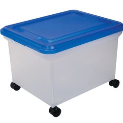 Like New! Mobile File Box - Storage Box - Letter, Legal, Folders, Books - With Lid And Wheels - Office Depot
