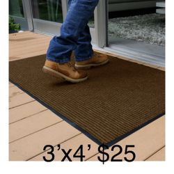 UNIMAT Tra c Guard Door Mat, 4´x 3’ Heavy Duty Waterproo