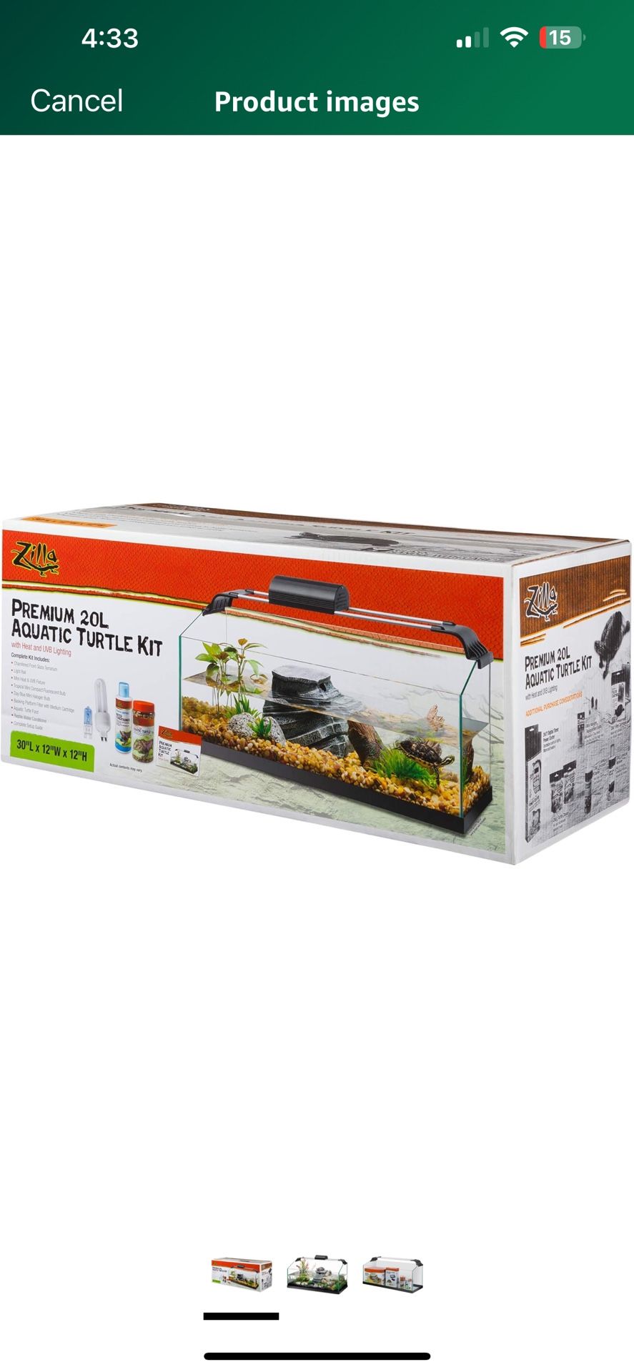 Aquatic Turtle Glass Habitat Kit