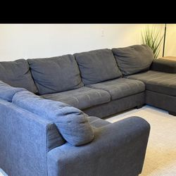 Large gray sectional