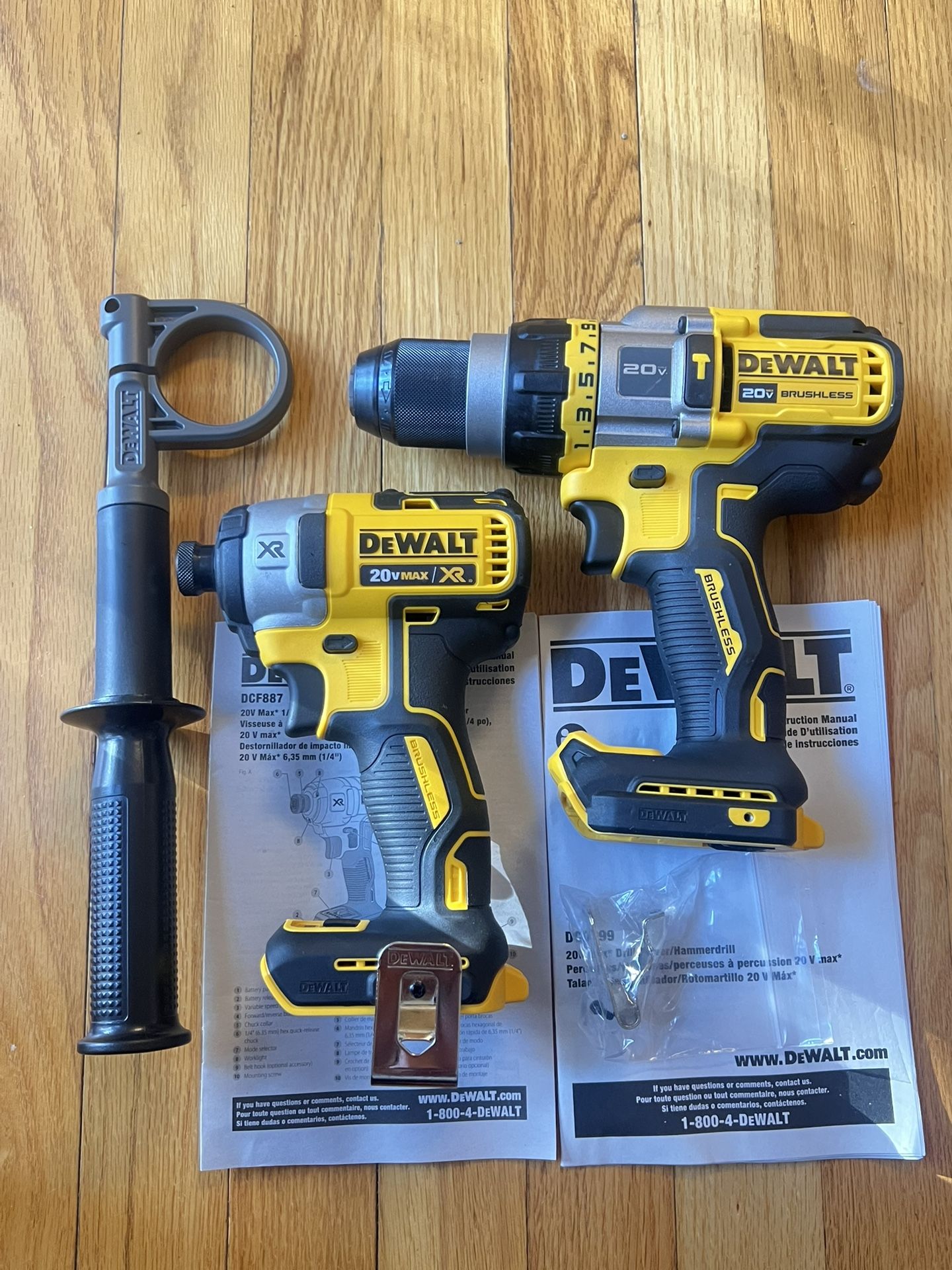Dewalt 20V Flexvolt 3-speed Hammer Drill And XR Impact Driver ( Tool Only)