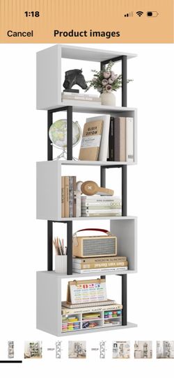 S shaped book shelf