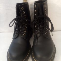 Dr. Martens Unisex 1460 Fashion Boot | Black Blizzard WP, 6 US Women 5 US Men