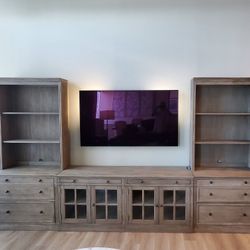 Pottery barn entertainment center used discount