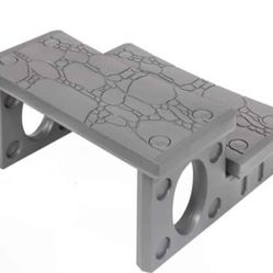 Premium Multi Purpose 2-Step Spa Hot Tub Pool RV Campers Deck Steps Lightweight Sided Step (Gray)