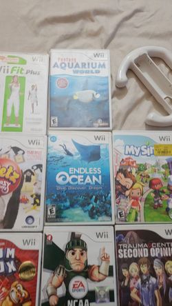 Wii games best offer takes them (accept trades) and steering wheel and balance board