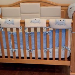 Baby & Kid Entire Room set With  Crib, changing Station And Wardrobe Toddlers Newton Mattress