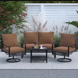 New Assembled Piece Outdoor Patio Furniture Sofa Set