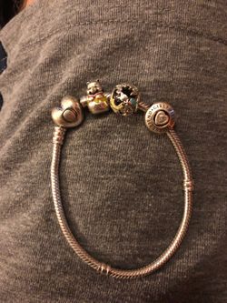 Pandora Bracelet 3 Charms