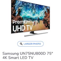 75 in 4K UHD Samsung TV