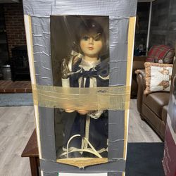 Vintage Christmas Movable Doll