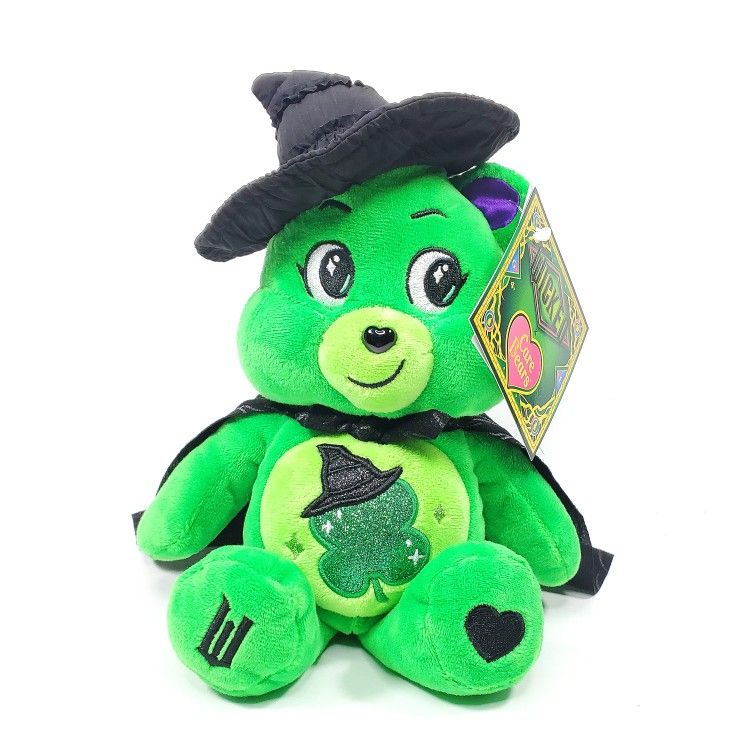 NEW 2025 Care Bears x Wicked Good Luck Bear as Elphaba 8" Plush 