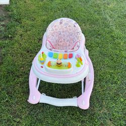 Pink Floral Baby Walker