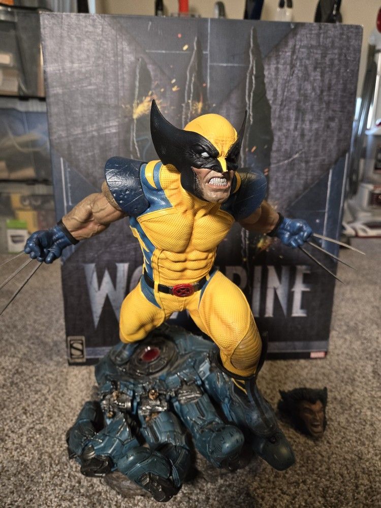 Wolverine Premium Format Statue Diorama Marquette By Sideshow Collectibles