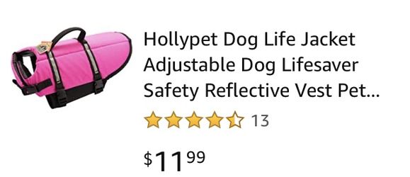 Holly Pet Life Jacket medium size dog for medium size dog