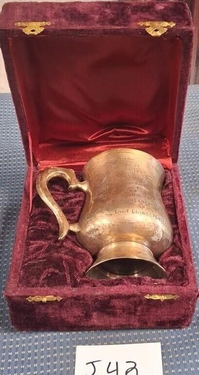 1981 HRH Prince Charles and Lady Diana Spencer Tankard With Velvet Display Box