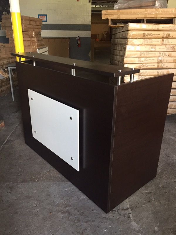Modern 48" By 24" reception desk new in boxes