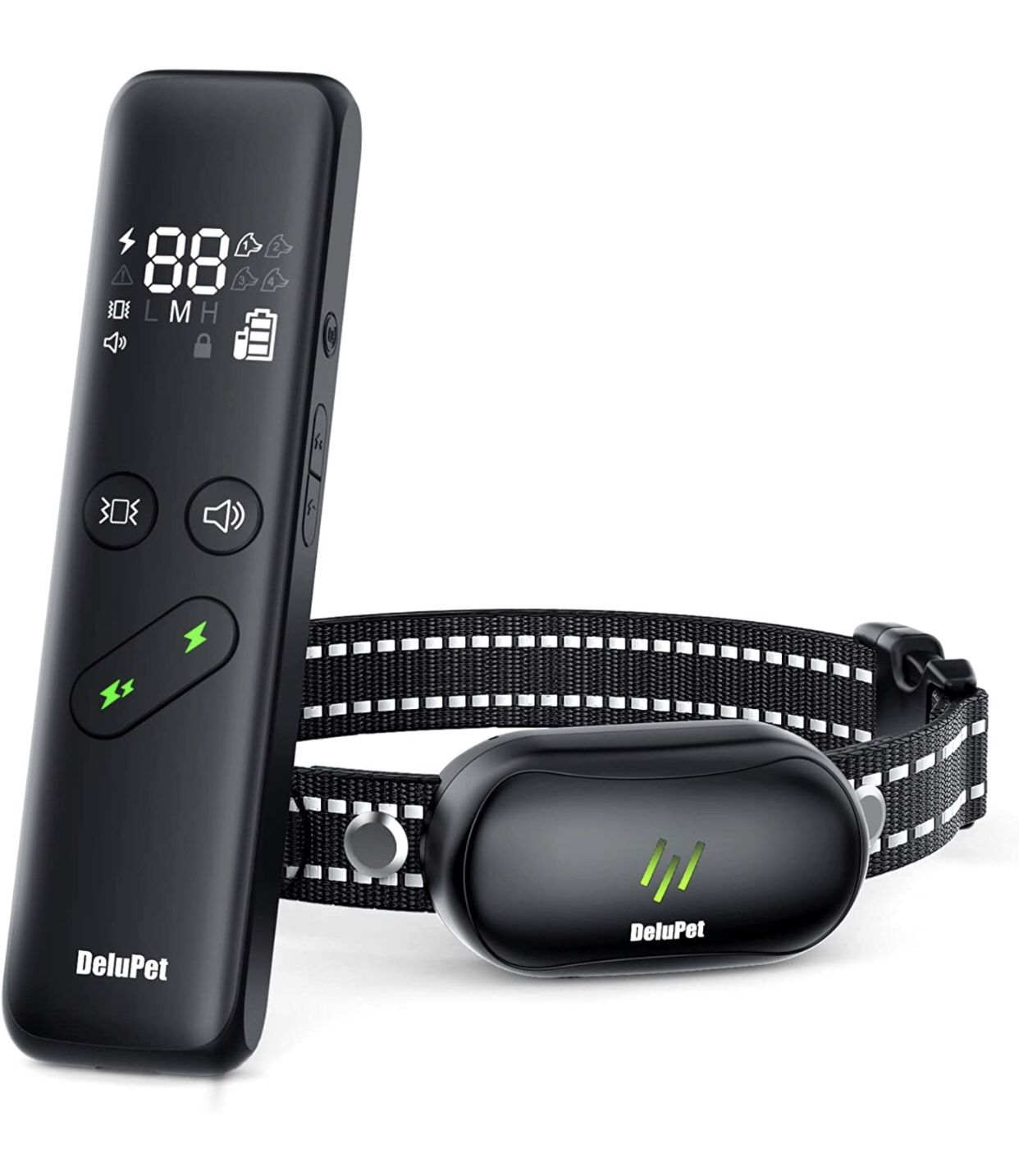 Dog Shock Collar - Electric Dog Training Collar with Remote 1600FT, Rechargeable E-Collar Waterproof Collars with 3 Training Modes, Security Lock for