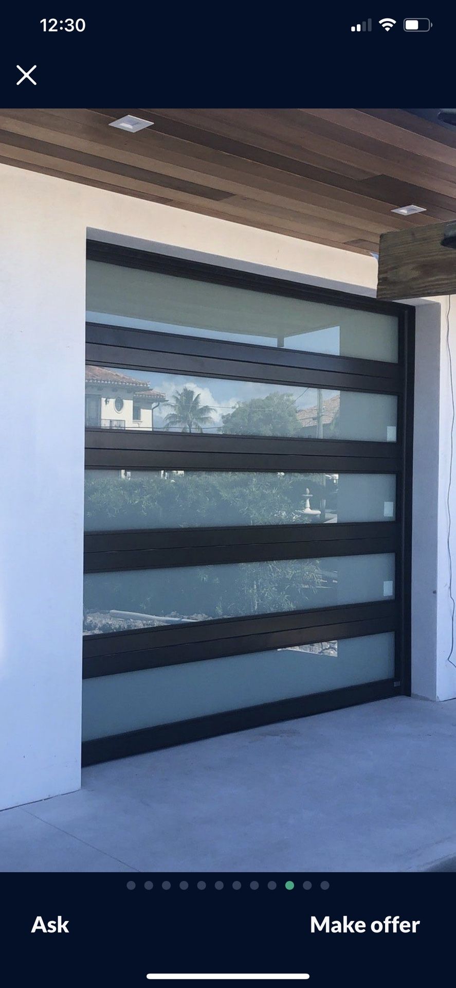 HIGH IMPACT GLASS GARAGE DOORS (THIS IS FOR A SINGLE CAR GARAGE)