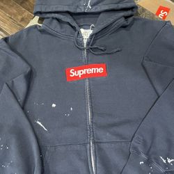 Supreme MM6 Maison Margiela Box Logo Zip Up Hooded Sweatshirt