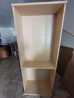 Tan book shelf