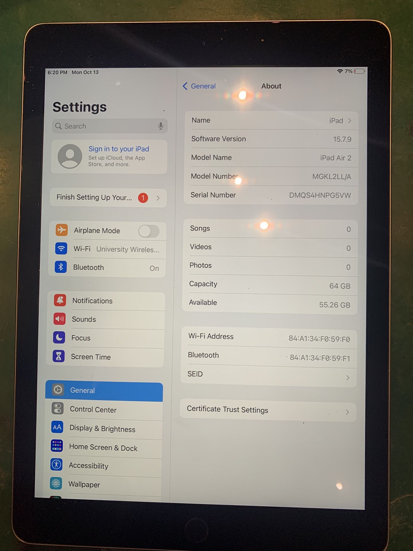 iPad Air 2 64gb Black