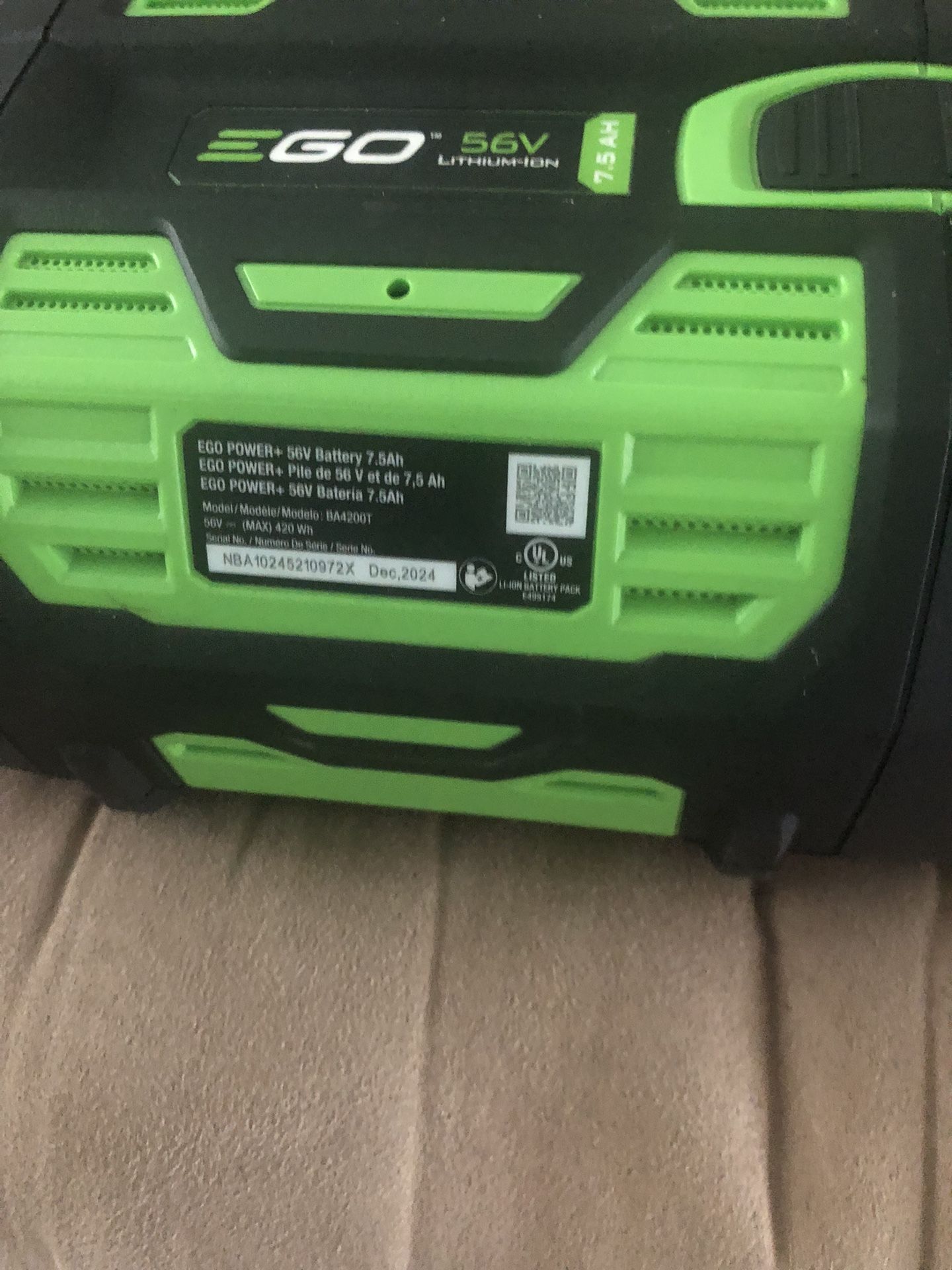New (this Year) Ego 7.5 Lithium Batteries 