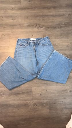 Hollister, low rise, super baggy jeans, size 10