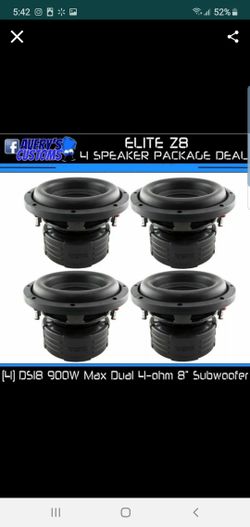 4 DS18 Z8 Elite Subwoofers