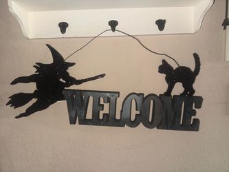 Halloween Witch”s Welcome Sign