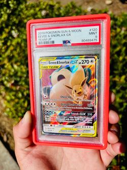 2019 Pokemon Sun & Moon Team Up Eevee Snorlax Holo #120/181 PSA 9