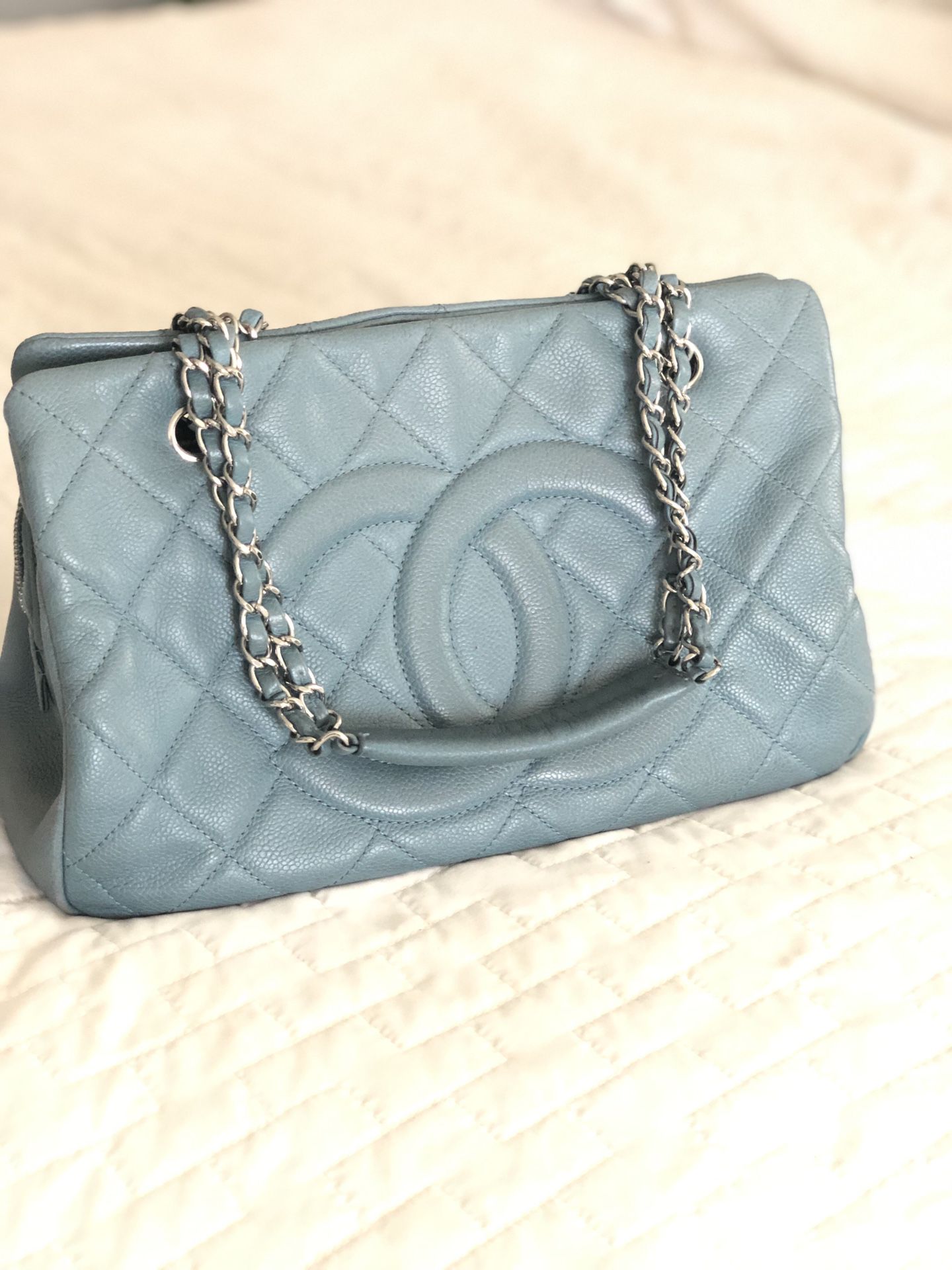 CHANEL Shoulder Bag Blue Color $1000