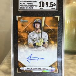 2023 Bowman Sterling Jackson Merrill Auto /75 SGC 9.5