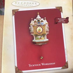 Hallmark Keepsake Ornament 2004 Tictock Workshop Magic Movement Sound Light 
