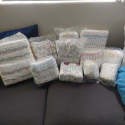 Lot Of Diapers Various Sizes