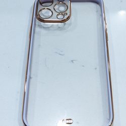 iPhone 13 Pro Max Purple Clear Transparent Case