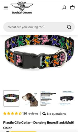 New Small Dancing Bears Dog Collar