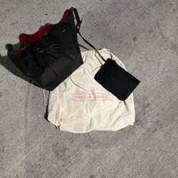 Mansur Gavriel Mini Drawstring Bucket Bag W/Dustbag and Mini Purse Included 