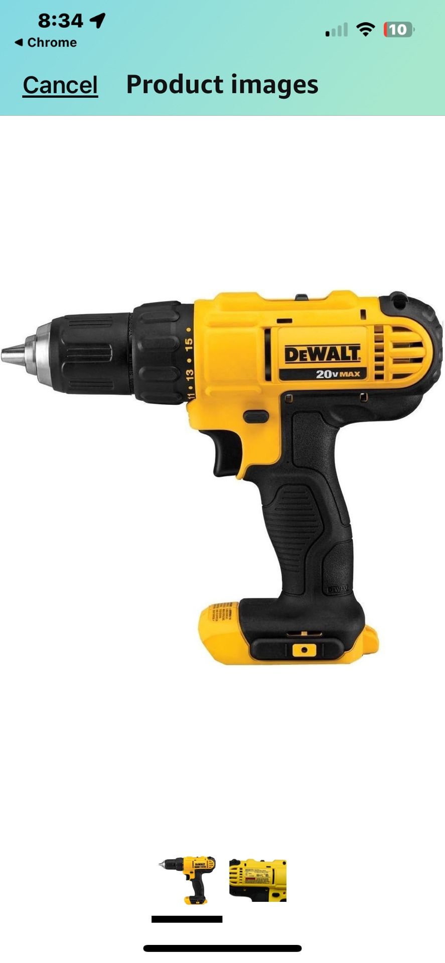 Dewalt 20v Cordless Drill (Tool only)