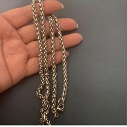 Mens Fashion Stainless Steel Chain Necklace 24 In