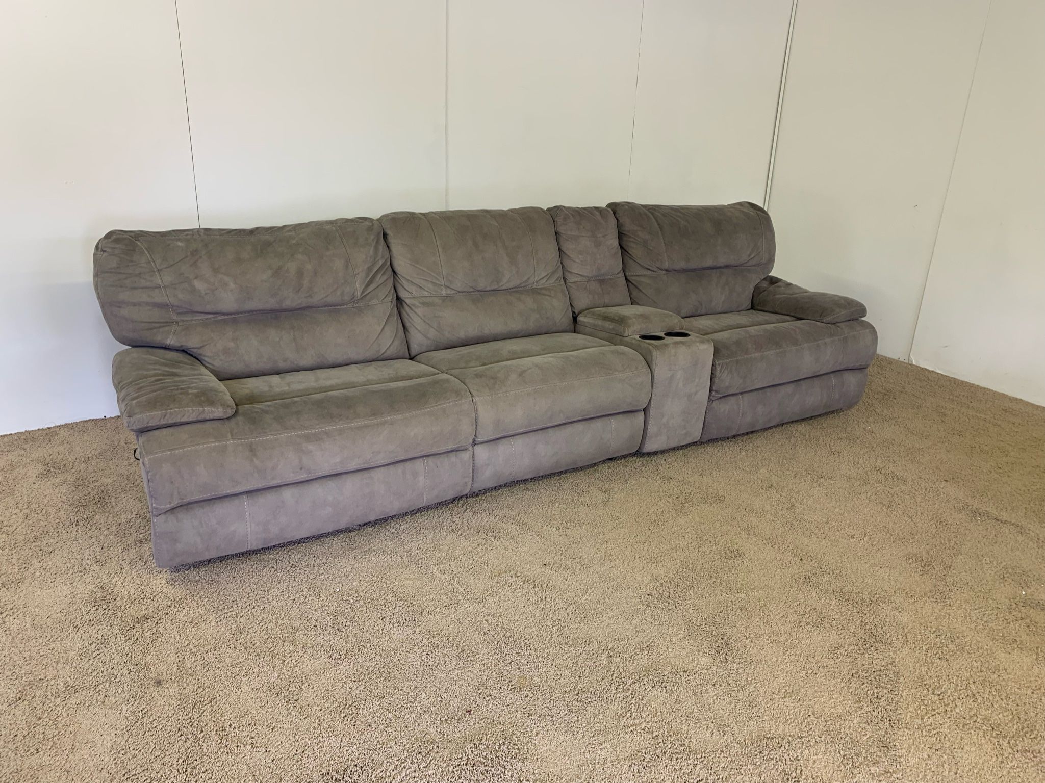 Gray Power Recliner Couch W/ USB *Free Delivery*