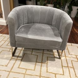 2 Grey Accent Chairs 