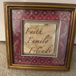 Framed Wall Art - Faith Family Friends