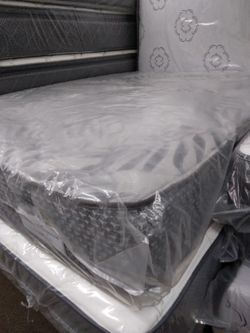 Mattress plush new queen colchones cama bed mattres delivery frame rails available 