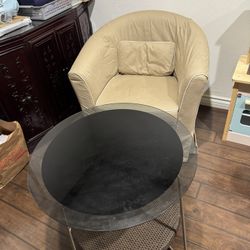 Armchair And Table Set